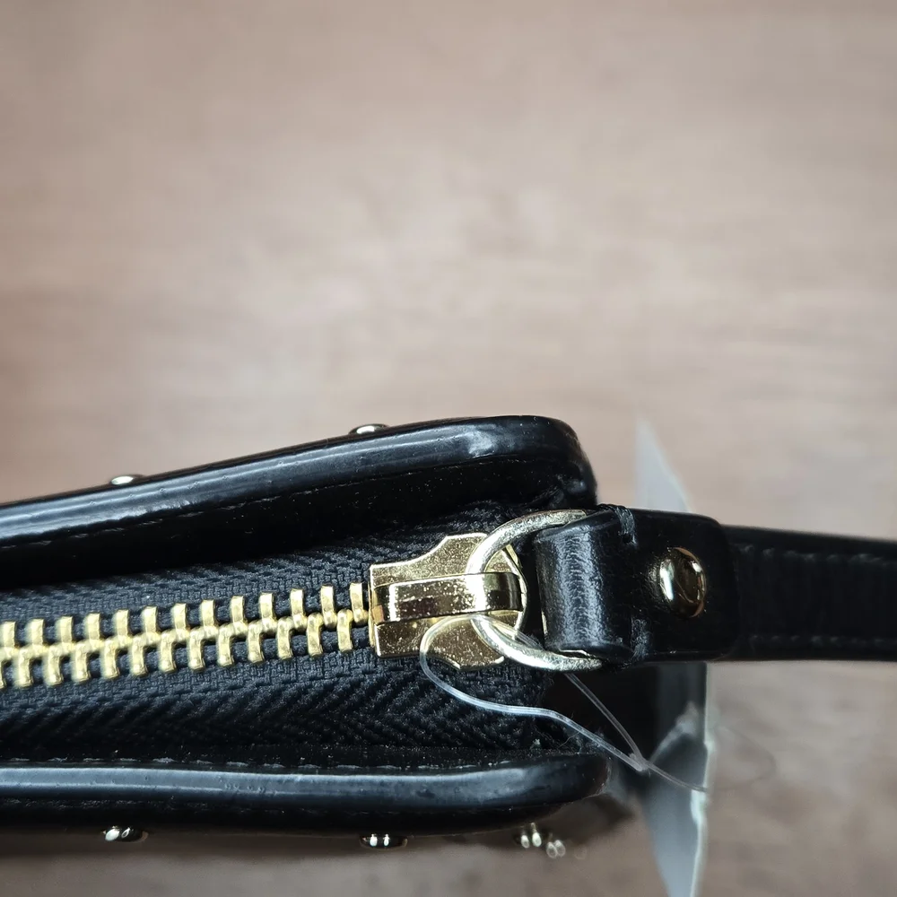 Kate Spade Yulie Helena Street Wristlet Black Studded WLRU2383 NWT